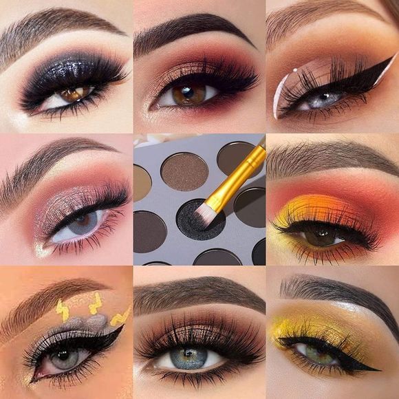 UCANBE Neutral Eyeshadow Makeup Palette + 15 PCS Eye Brushes Set - Picture 4 of 5